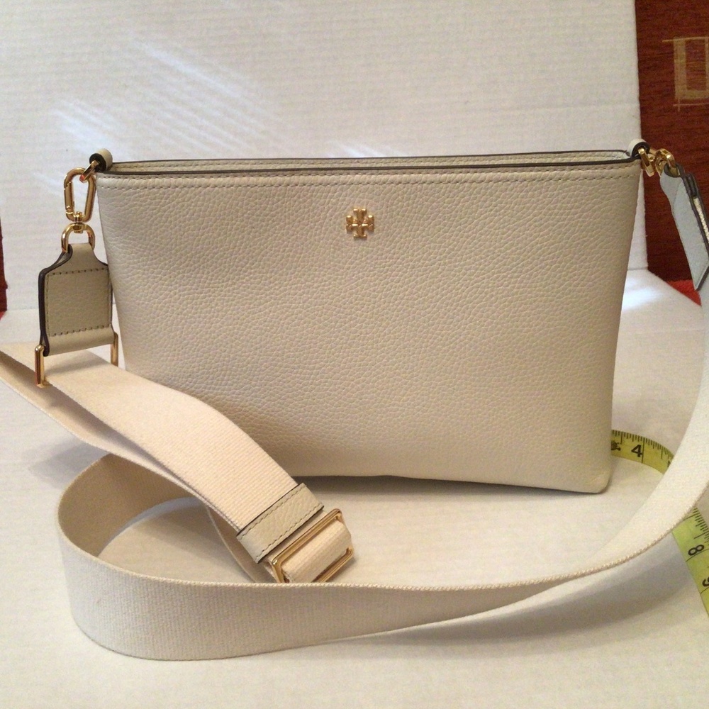 Women’s Leather Crossbody Bag in Cream